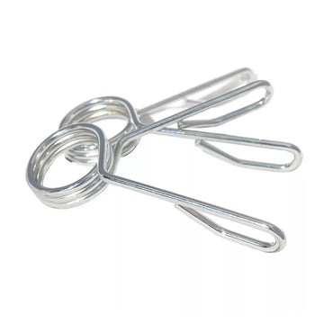 Olympic 2" Spring Collars (Pair) - Secure Chrome Barbell Clips for 50mm Olympic Bars & Weight Training