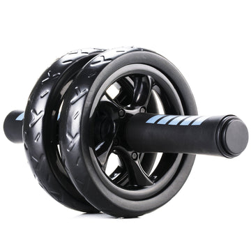 AB Roller + Mat | Double-Wheel Ab Roller for Core Strength Training | Includes Extra-Thick Knee Pad for Home Gym Exercise