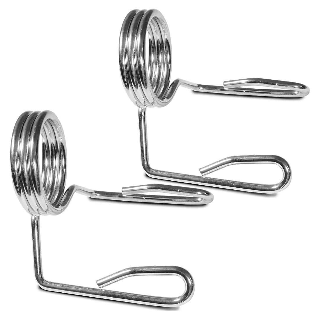 Olympic 2" Spring Collars (Pair) - Secure Chrome Barbell Clips for 50mm Olympic Bars & Weight Training
