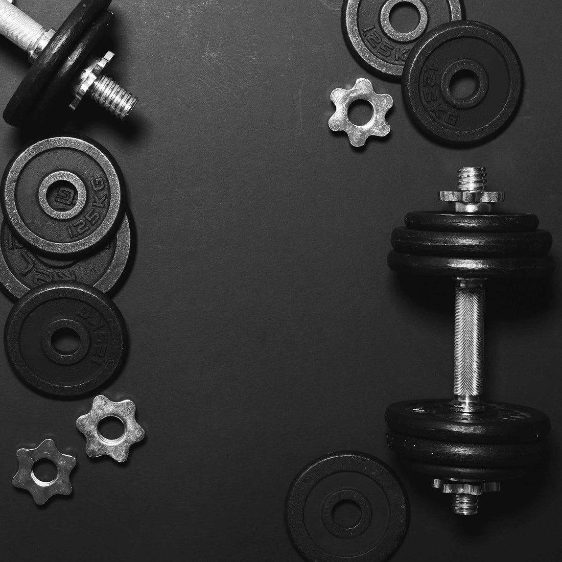 65kg Cast Iron Adjustable Barbell & Dumbbell Set - 2-in-1 Home Gym Weight Training Kit with Knurled Handle Grips