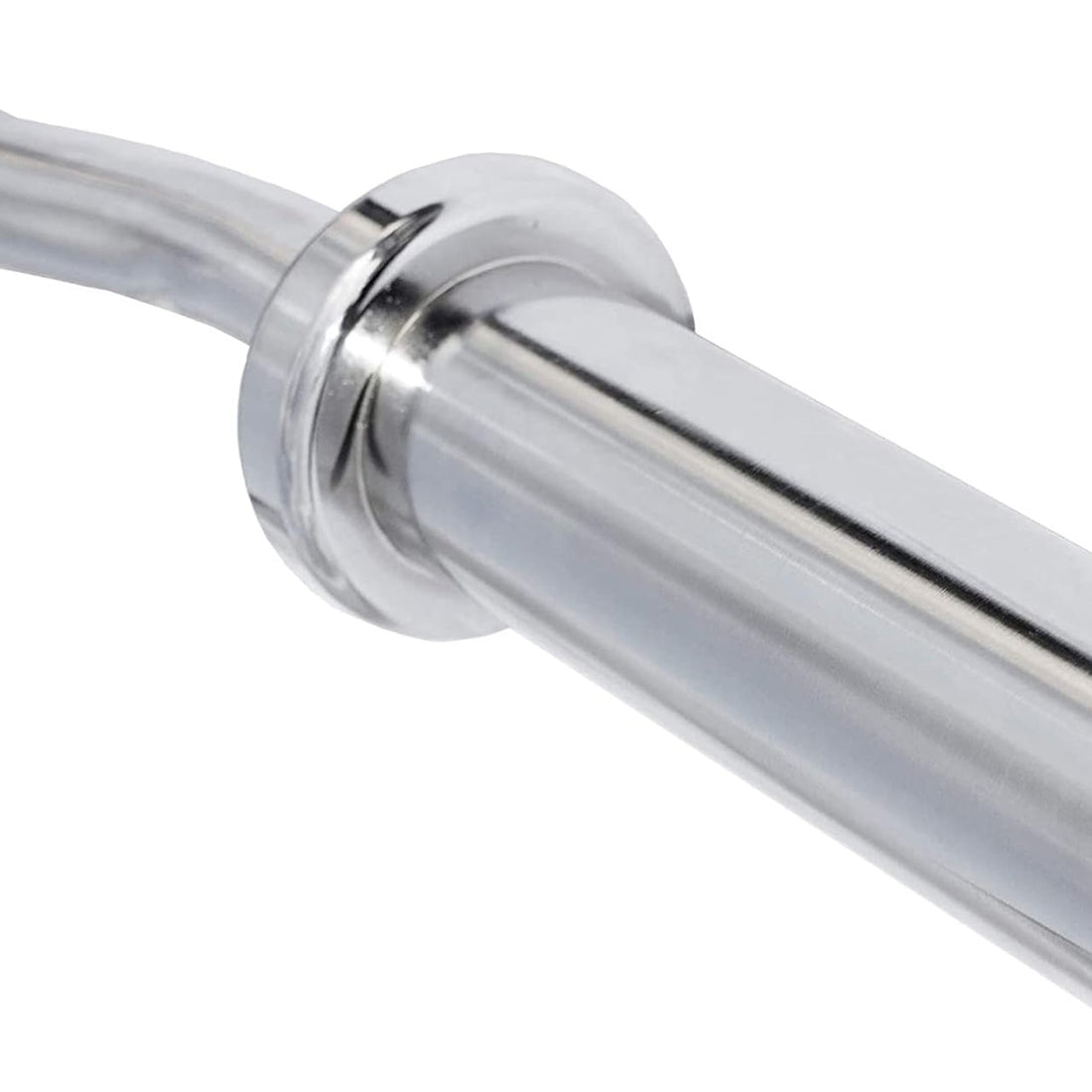 Olympic EZ Curl Barbell Bar 47” – Chrome 2-Inch Curl Bar with Spring Collars