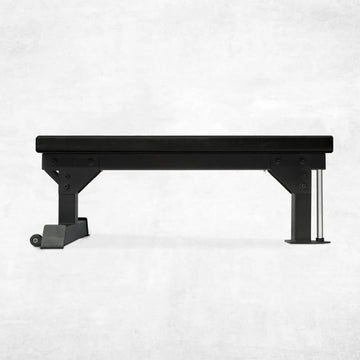 Pro Club Commercial Flat Bench - Compact Home & Gym Weight Bench with Thick Padded Seat, Rear Wheels, 300kg Capacity