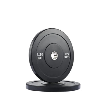 Black weight plate with '1.25 KG' marking on a white background