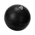 Black exercise ball with '10 KG' label on a white background