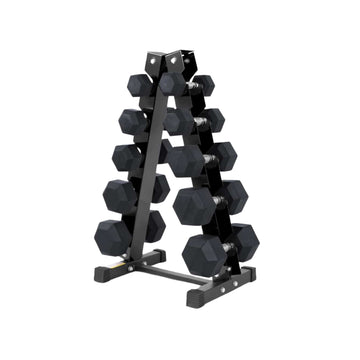 Hex Dumbbells 10–22.5kg Pair with A5 Rack