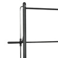 Black metal gate on a white background