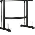 Black metal pull-up bar on a white background