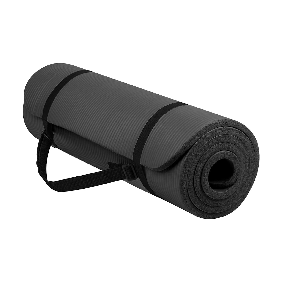 Extra Thick Non-Slip Yoga Mat - 10mm NBR Foam Mat for Fitness, Pilates, HIIT & Gymnastics | Eco-Friendly with Carry Strap