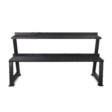 2-Tier Kettlebell Storage Rack, Heavy-Duty Steel Weight Rack with Anti-Slip Mats